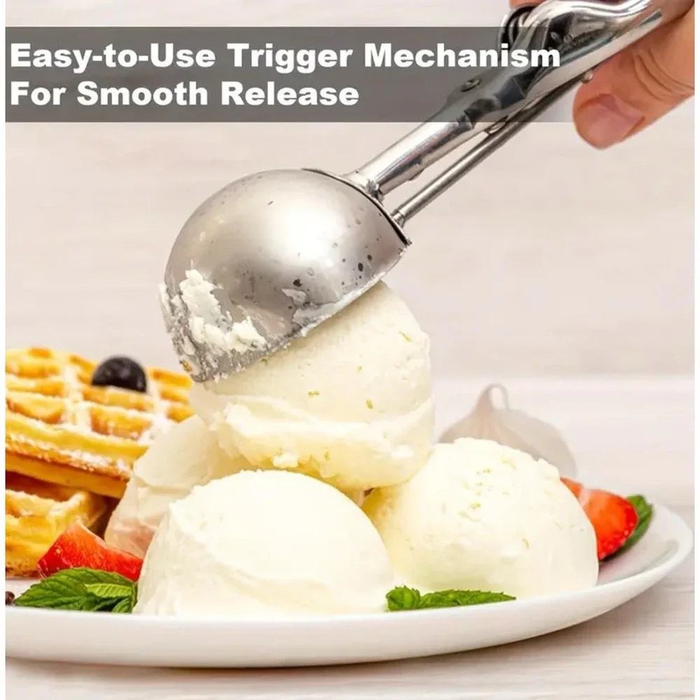 Stainless Steel Cookie Scoop, 3 Tablespoon Scoop for Baking, Ice Cream, Cookies